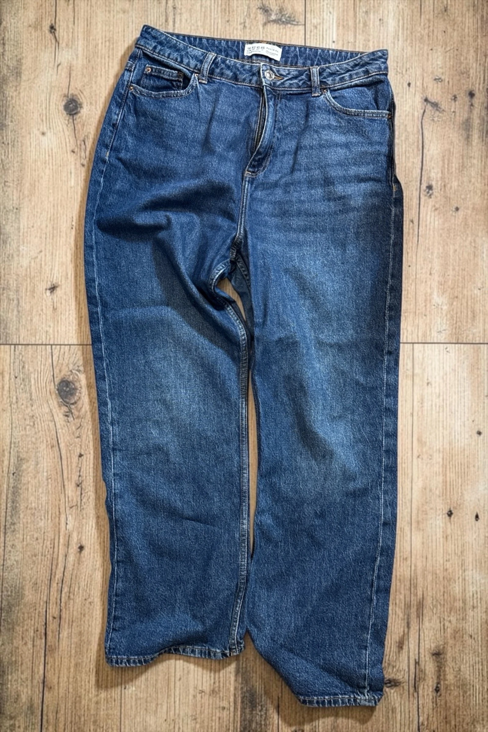 Primark vaquero recto azul talla L 42 denim algodón
